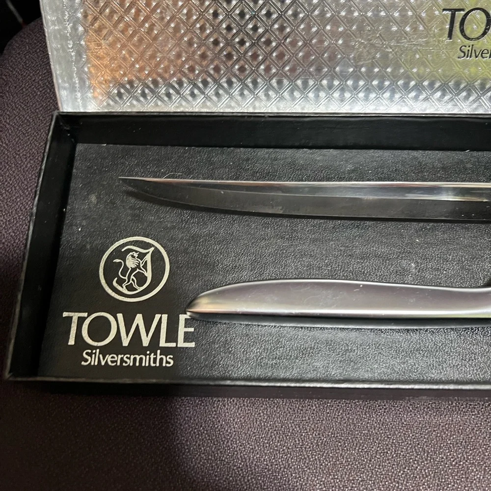 Vintage Towle Silversmiths Stainless Steel Carving Set